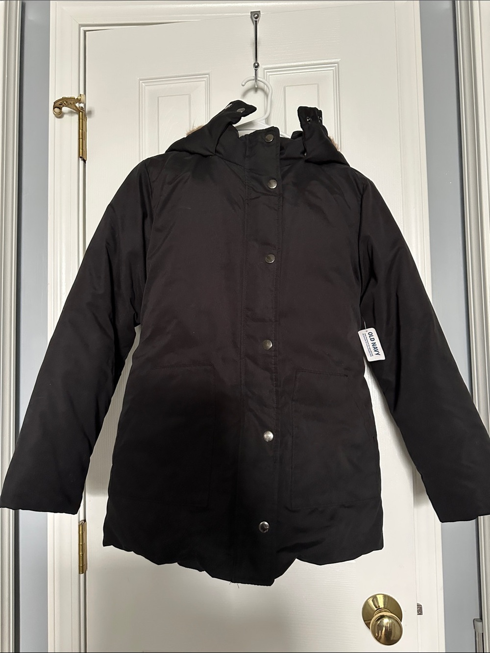 Old Navy Black Hooded Puffer Jacket